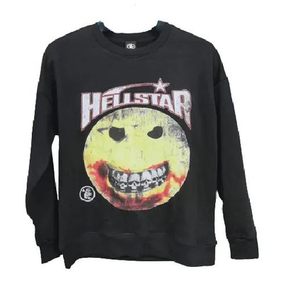 Black Hellstar Emoji Shirt Long Sleeve