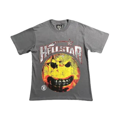 Hellstar Evil Smile Grey T-Shirt for Men
