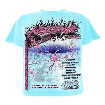 Light Blue Hellstar Studios Neuron Tour T Shirt
