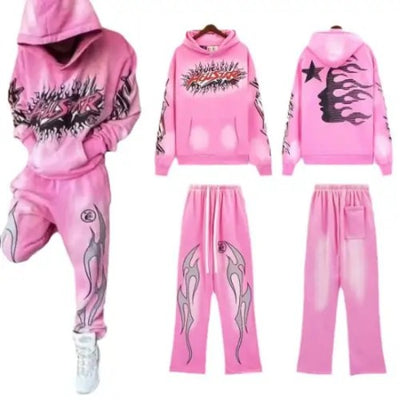 Men’s Pink Hellstar Brainwashed Tracksuit
