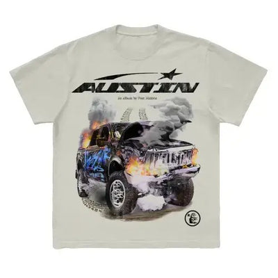 White Hellstar x Post Malone Austin Album T Shirt
